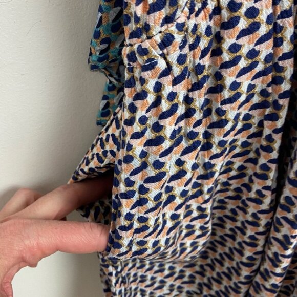 Anthropologie Elevenses Madalenna Open Shoulder Ruffle Romper Size XS Bohemian - Picture 7 of 13